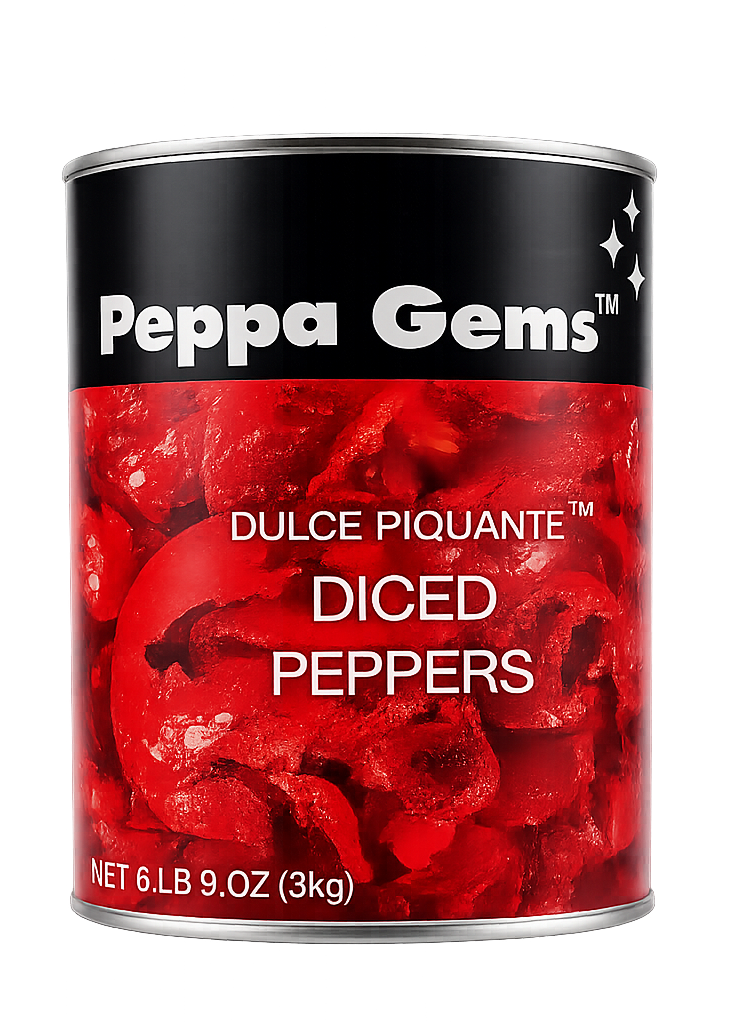 Peppa Gems Diced 2/105oz Cans
